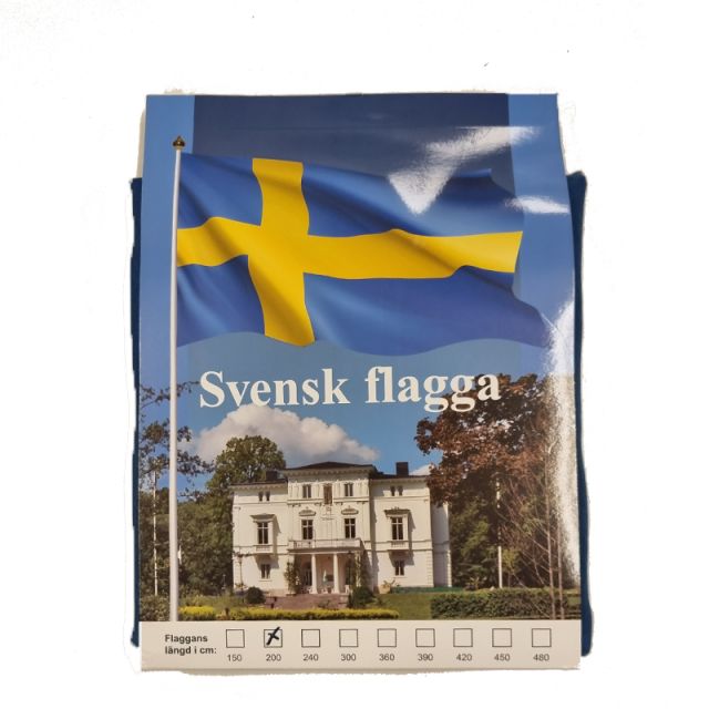 Flagga Svensk 200cm