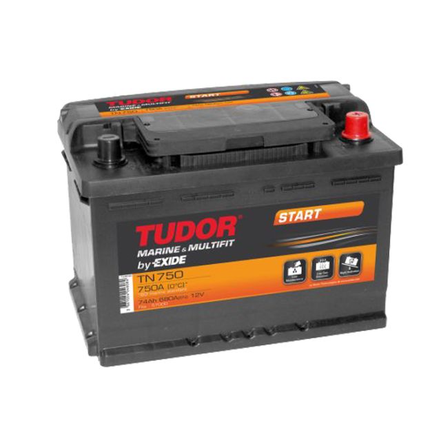 Startbatteri Tudor TN750 Marin 74 Ah